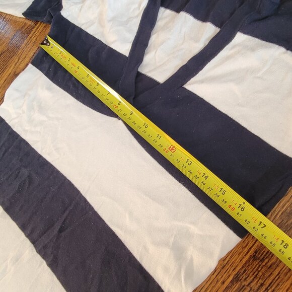 GAP Striped Hoodie Navy Blue White Women's Size M Lightweight - Picture 10 of 12